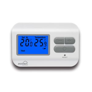 White Household Air Conditioning Wired Room Thermostat With LCD Display