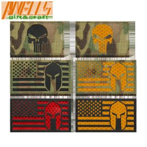 Cheap Custom Engraving Logo 3D Tactical IR Reflective Patch for sale