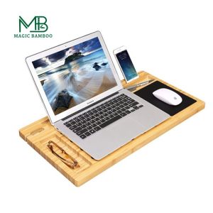 Cheap Portable Phone Holder Bamboo Laptop Tray Desk Multifunctional for sale