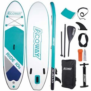 Cheap Alansma Inflatable Stand Up Paddle Board,10'6&quot; Long 33&quot; Wide 6&quot; Thick SUP Paddleboard for Adult for sale