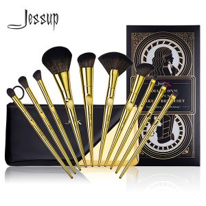 China Jessup 10pcs Royal Iconic Basic Makeup Brushes Set Zip Bag Makeup Brush Suppliers China T317 on sale