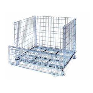 Cheap Galvanized Cheap Lockable wire mesh folding bulk containers for sale