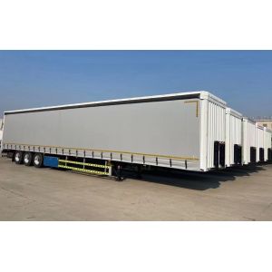Self dumping Van Box Semi Trailer Curtain Side Truck Trailer with Wabco Relay