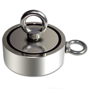 94mm Dneodymium Retrieving Magnet Rust Resistant With Two Eyebolt