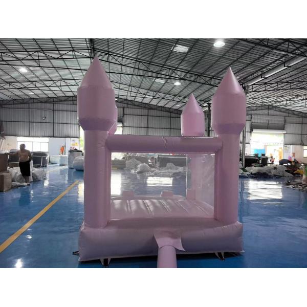 Commercial White Inflatable Castle With Ball Pit Water Slide For Entertainment