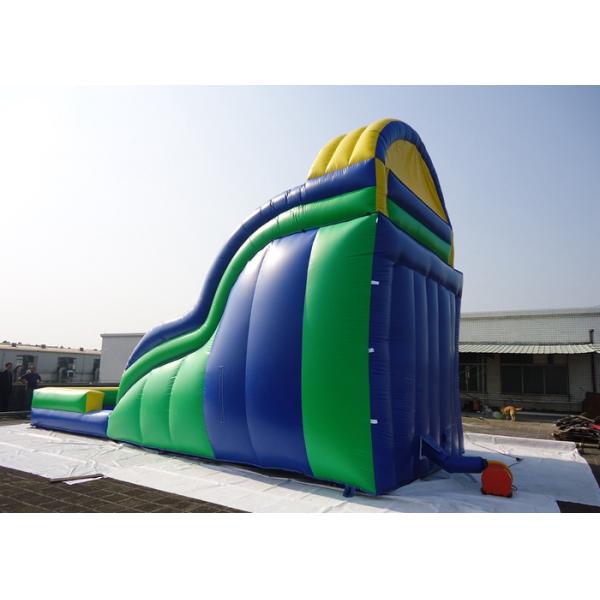 Commercial Inflatable Giant Jumping Water Slide Twist wave slide With Pool 18 * 8m