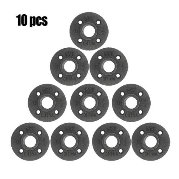 Quality Decorative Iron Pipe Fittings Work with Pipe Fitting Black Malleable Iron Floor Flange wholesale