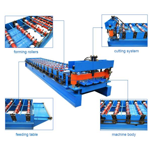 Hydraulic Cutting Roofing Sheet Roll Forming Machine 380v 8-12m/Min Productivity