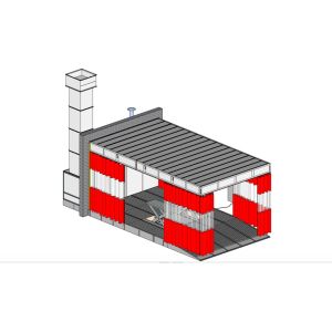 Efficient Auto Paint Prep Station Bus Truck Vehicle Champ Portable Paint And