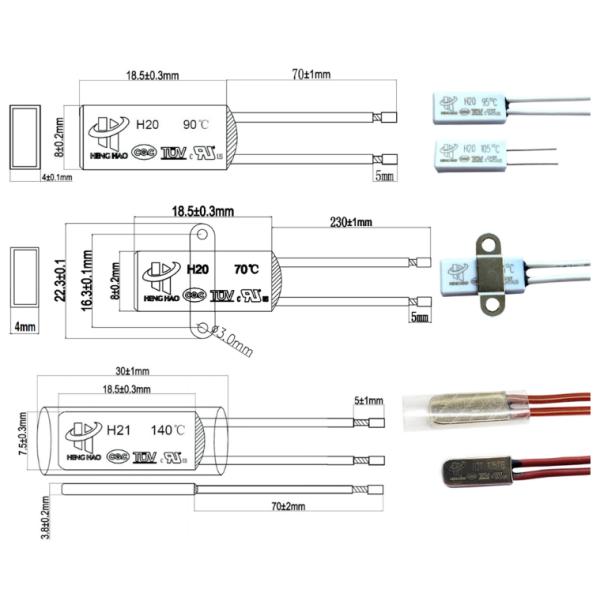 250V 5A 10A Thermal Control Switch For Power Supply