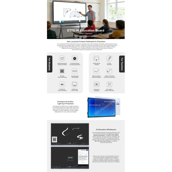 86 Inch Smart Interactive Whiteboard Smart Board All in One Interactive Flat Panel B type