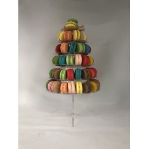 Stackable Plastic Macaron Packaging Christmas Tree 6 Tier Macaron Stand