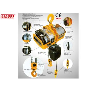 China 100kg 3 Ph Small Electric Chain Hoist Suspended Type With Energy-Saving Motor on sale