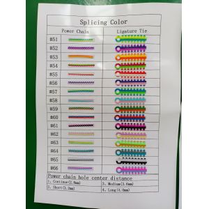 Triple Color Power Chain 14 Colors Available Orthodontic Elastic Chain for