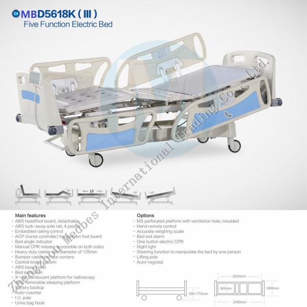 Quality Five Function ICU Electric Homecare Flat Bed wholesale