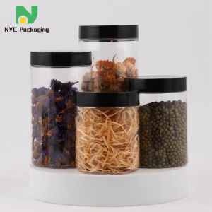 300ml Plastic Food Jars With Gold Lids Plastic Storage Container