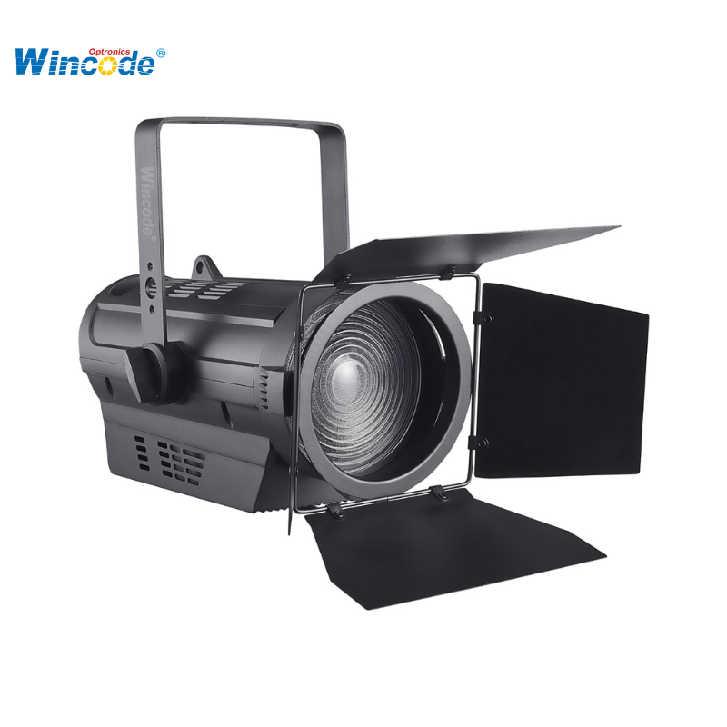 Stage-Grade LED Fresnel Spotlight – 350W COB, 20°-60° Zoom, Low-Noise Cooling