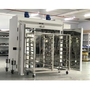LIYI Powder Coating Hot Air Circulation Drying Oven Double Door 10 Layers Cart