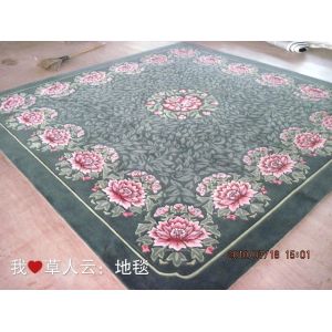 Large Handmade Woollen Carpet , Wool Oriental Rugs Pile Height 11-17mm