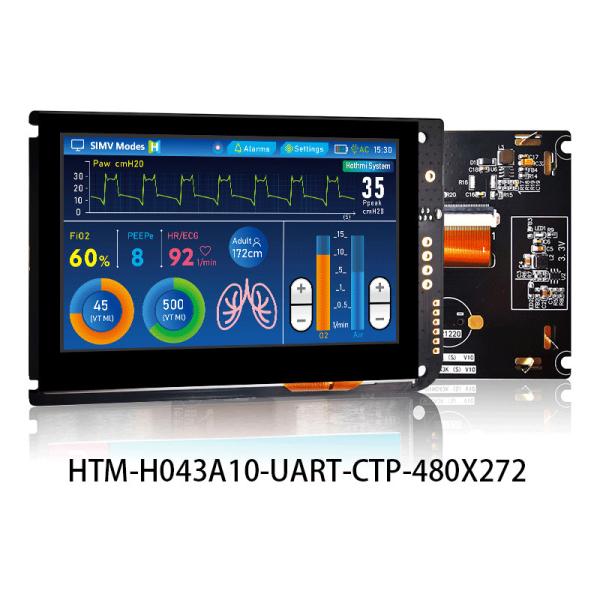 4.3 Inch UART Capacitive Touch Screen TFT LCD 480x272 Display With Lcd