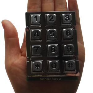 Cheap vandal proof industrial phone keypad with 12 keys backlight for Taiwan for sale