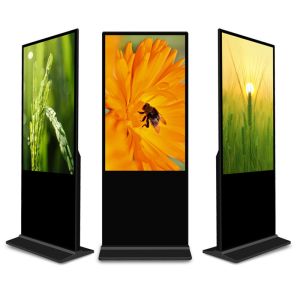 Single Double Sided Floor Standing Digital Signage 16:9 EMMC Flash 8GB 16GB