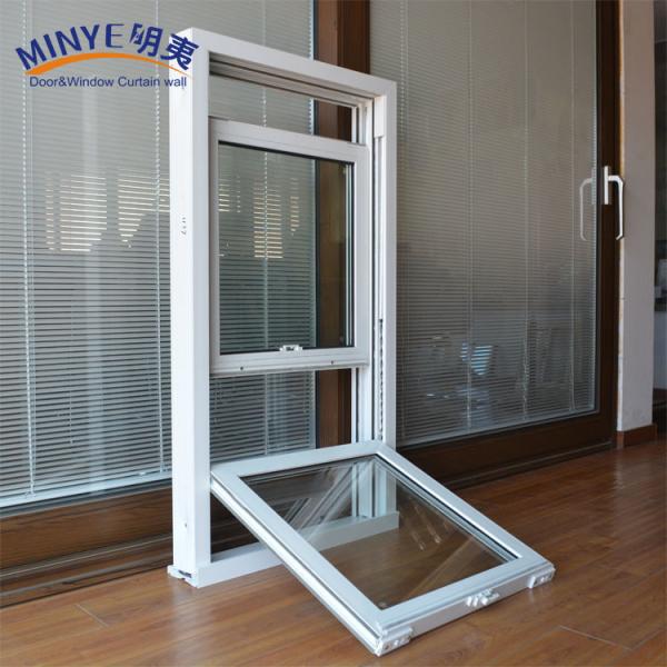 Quality Weather Resistance PVC Hung Windows Vertical  Sliding Hung Window  1.5mm Lining wholesale