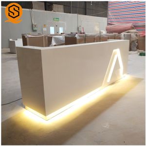 Artificial Stone Commercial Salon Reception Desk Retail Counter Desk