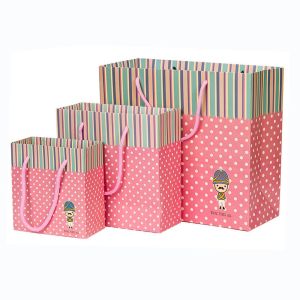China Recyclable Rectangle Paper Shopping Bags Clothing Paper Wrapping Bag on sale