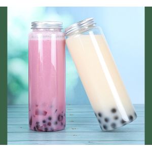Insulation and Modern Functionality Square Round Milk Tea Bottles