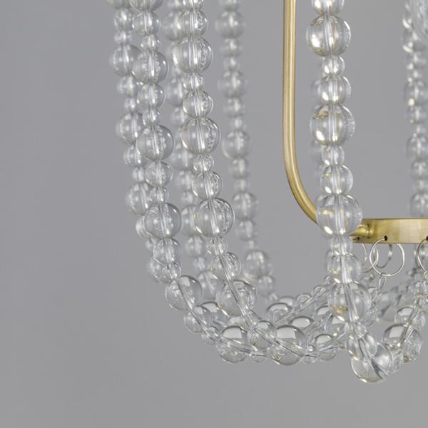 Anti Corrosion K9 Led Crystal Pendant Light Metal Clear AC85 - 265V