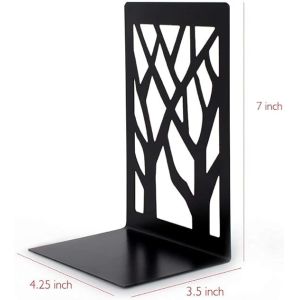 Single Tier Home Book Storage Heavy Duty Metal Book Stopper with Powder Coating White