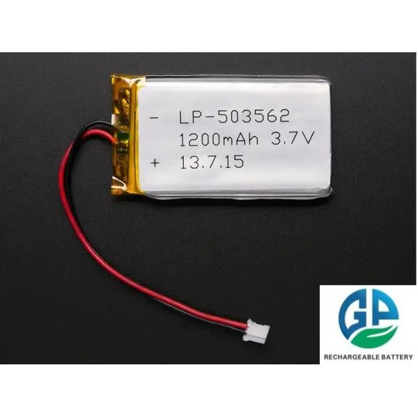 Quality 503562 3.7v 1200mAh Polymer Lithium Lipo Rechargeable Batteries Pack KC CB IEC62133 Approved wholesale