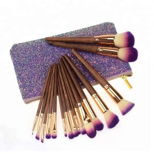 17pcs Cosmetic Makeup Brush Set With Pouch