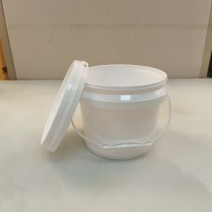 Plastic Handle Round Plastic Bucket For Chemical Transportation