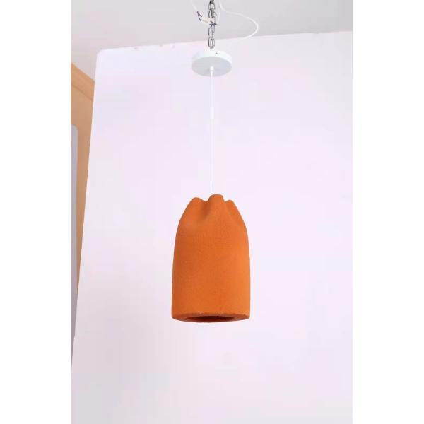 Cement and concrete and resin orange yellow handmake contemporary pendant lamp