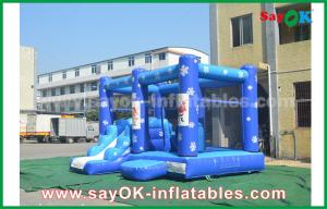 Inflatable Bouncy Slides Customized 0.55mm PVC Tarpaulin Inflatable Bouncy Castle Frozen Obstacle Course For Children