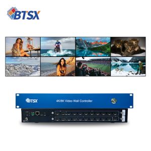 2x2 3x2 Video Wall Matrix Controller 4K60 8 in 9 Out Video Wall Controller Rs232