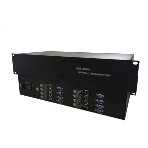 8 CH rack 1080P/60Hz VGA fiber Optic Converter /Uncompressed to Fiber Video