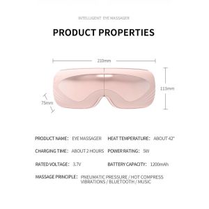 Eye Massager with Heat- Optional Music-Customizable Eye Massage Machine for