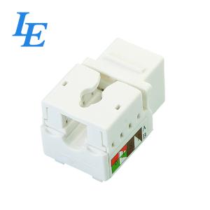 Cheap 8 Pin Cat6 Shielded Keystone Jack , FLUKE Testing Modular Ethernet Jack for sale