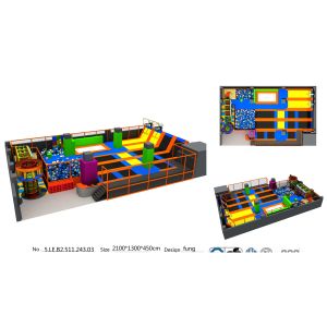 Top Quality and Multi-function TUV Standard Children Trampoline Park with Foam Pit