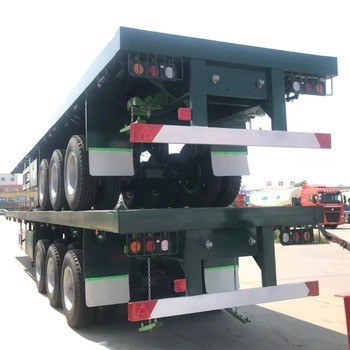 Customizable 2 3 4 Axles 30tons 40 Tons 50 Tons Shipping Container Flatbed Semi