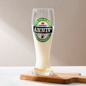 Large Pilsner Custom Printed Beer Glasses Transparent 700ml 24.5 Ounce