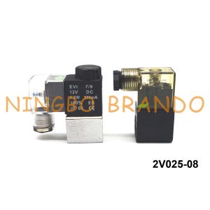 1/4" 2V025-08 Airtac Type Fluid Control Pneumatic Solenoid Valve 2/2 Ｗay Direct
