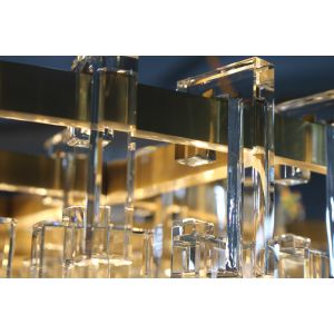 LED Modern Marignan Rectangular Chandelier 152cm Crystal Chandelier In Round