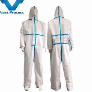 Cheap Easy to Wear Sealed Seam Disposable White Microporous Coverall Comfortable Design for sale