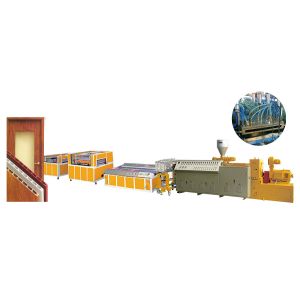 WPC Material Door Floor Plastic Profile Extrusion Machine With Siemens Motor