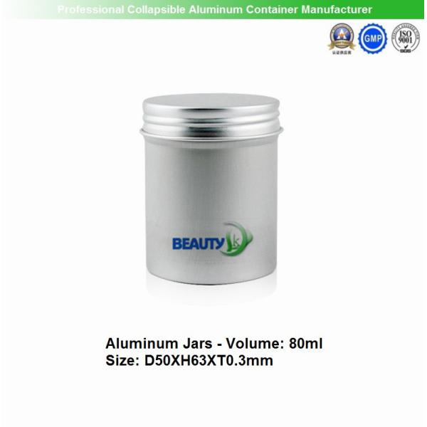 Quality Original Aluminum color 80ml Cosmetic Packaging Face Body Care Cream Empty Aluminum Container Jars wholesale