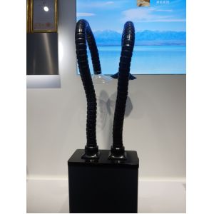 Double Suction Arms 200W Laboratory Fume Extractor Universal Wheels